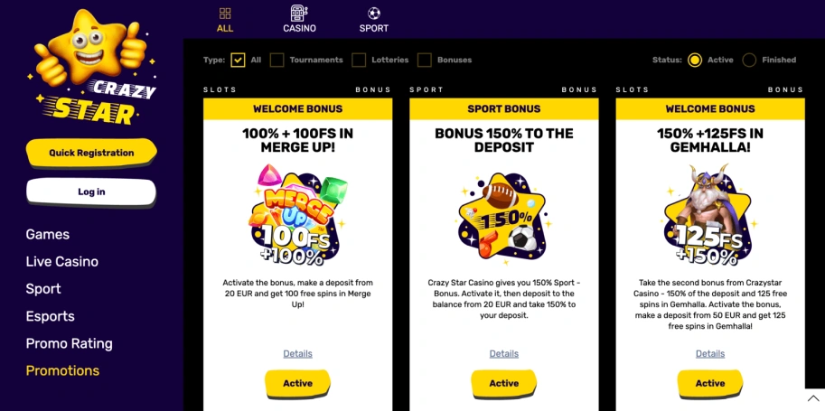 Crazy Star casino
